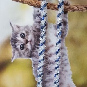 Lapis & Crystal twisted strand necklace